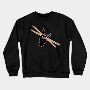 Female Drummer Salute Crewneck Sweatshirt